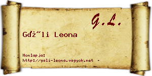 Gáli Leona névjegykártya
